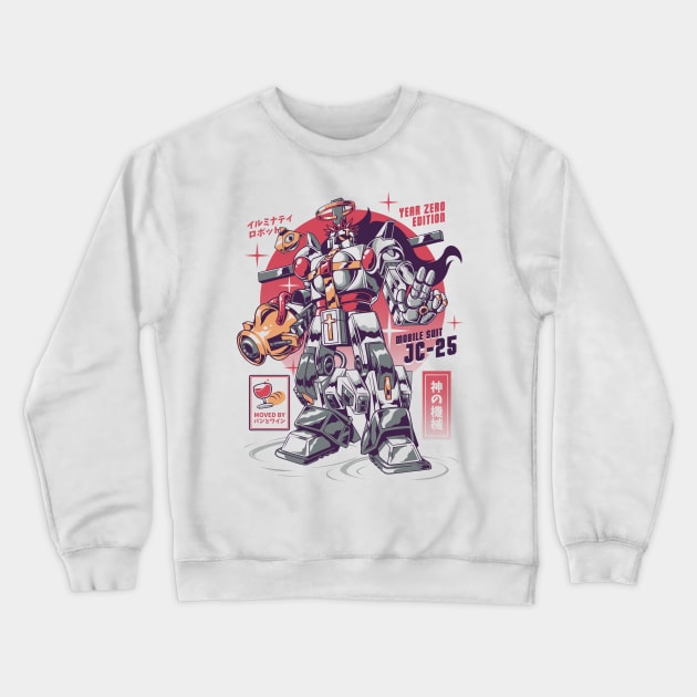 Mecha JC Crewneck Sweatshirt by Ilustrata